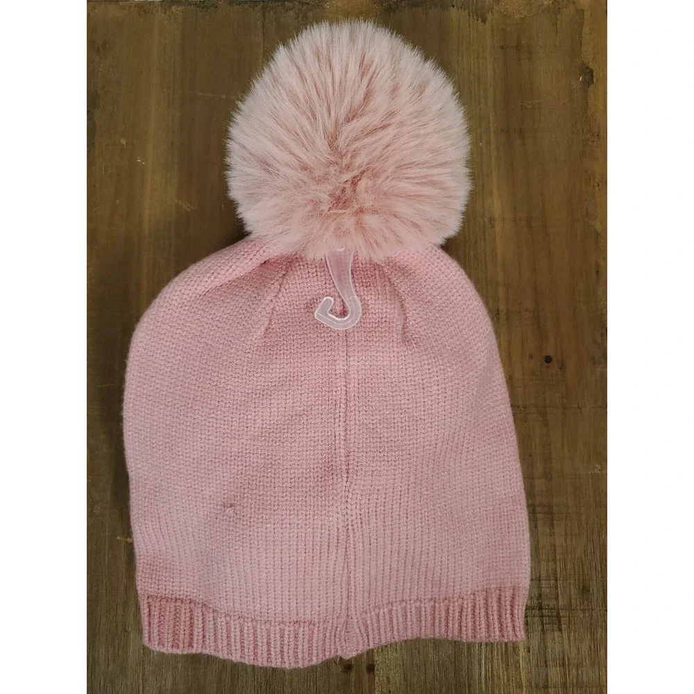 Rhinestone Snowflakes Hat & Gloves Set - Rose Open Finger Texting Women's NEW